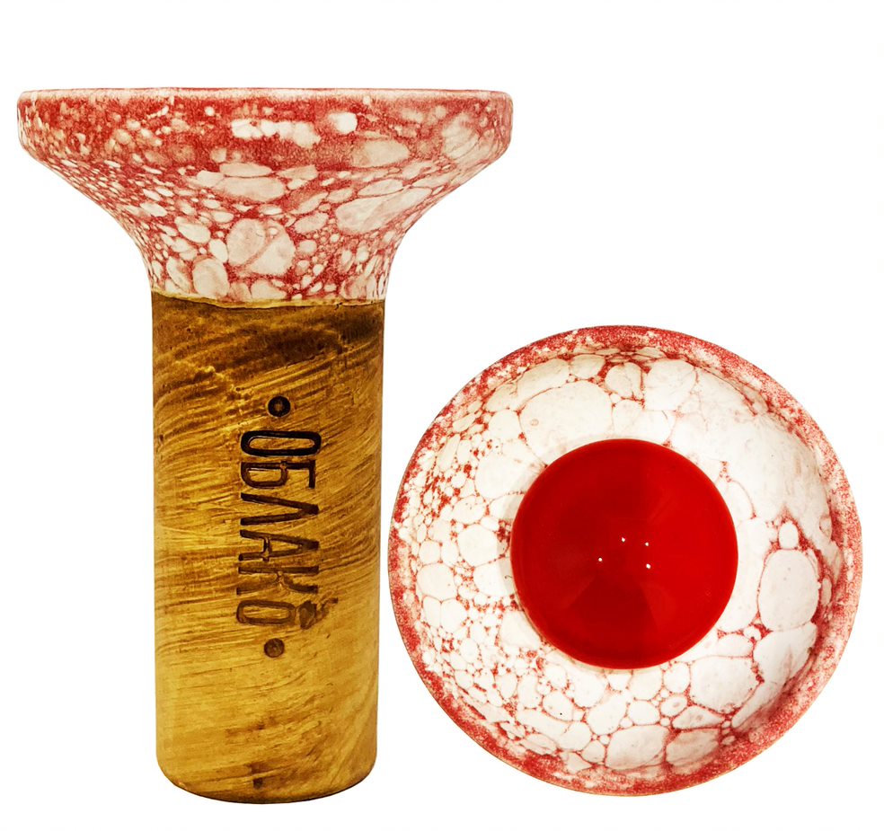 Korunka Oblako Flow - Red on White-Red  Marble
