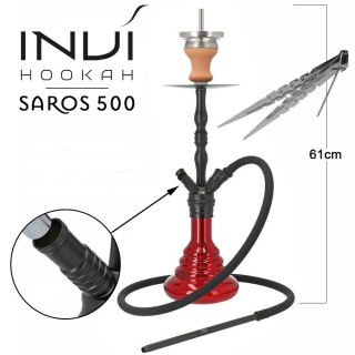 Vodná fajka INVI Saros 500 čierno červená 61cm